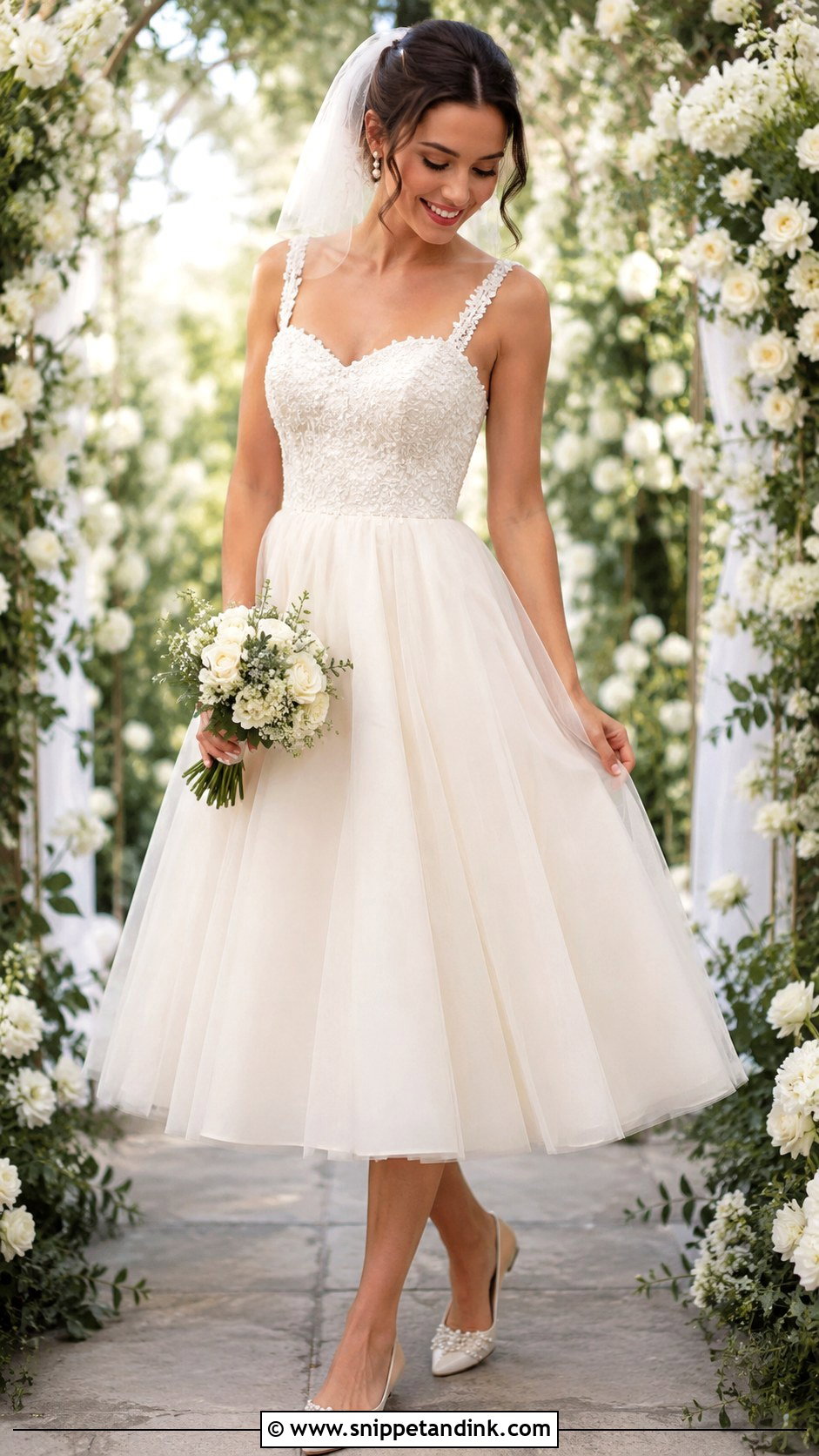 Tea Length Fairy Wedding Dress - Snippet and Ink - 20 Fairy Like Wedding Dress Ideas