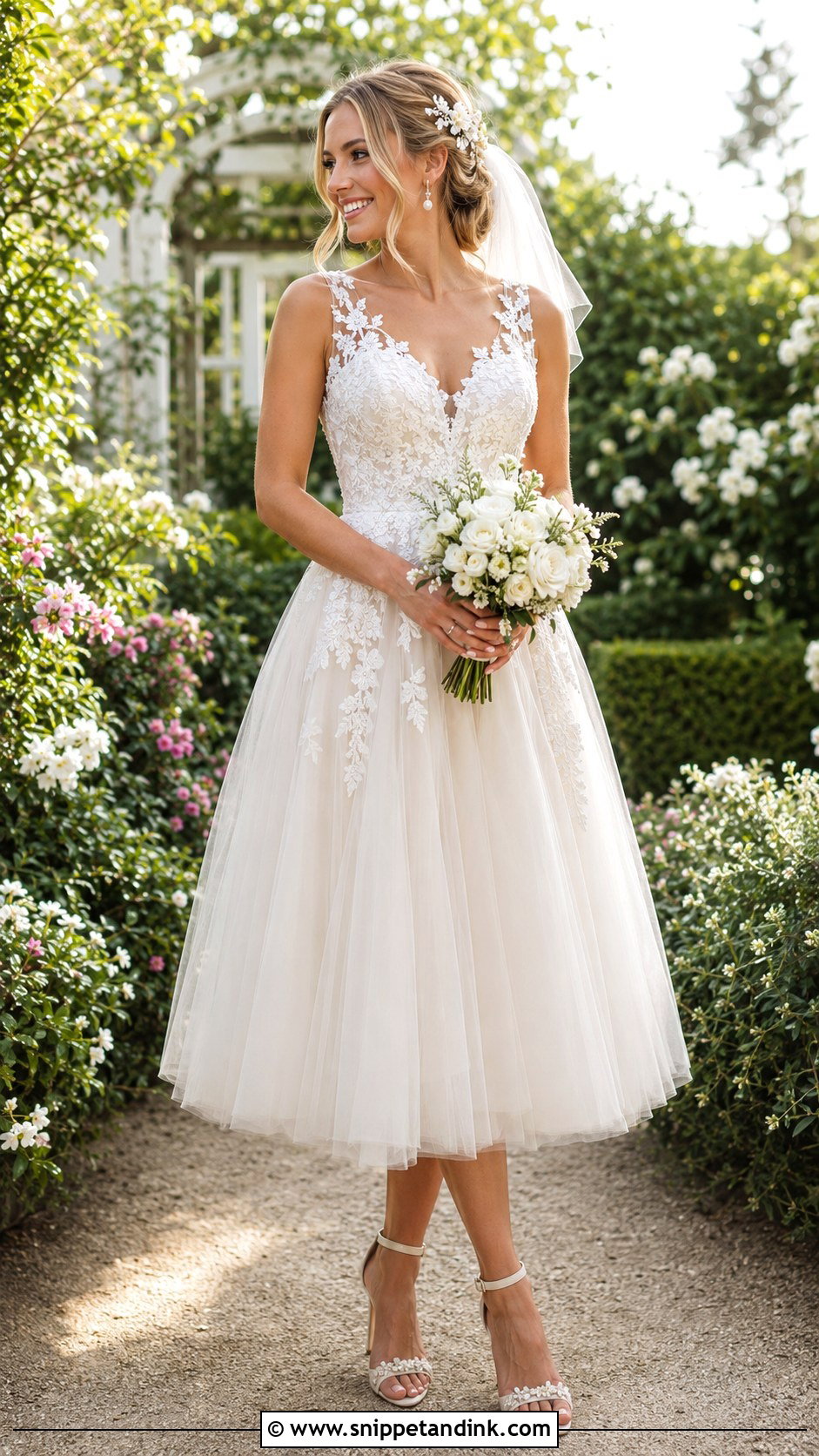 Tea Length Fairy Wedding Dress - Snippet and Ink - 20 Fairy Wedding Dresses
