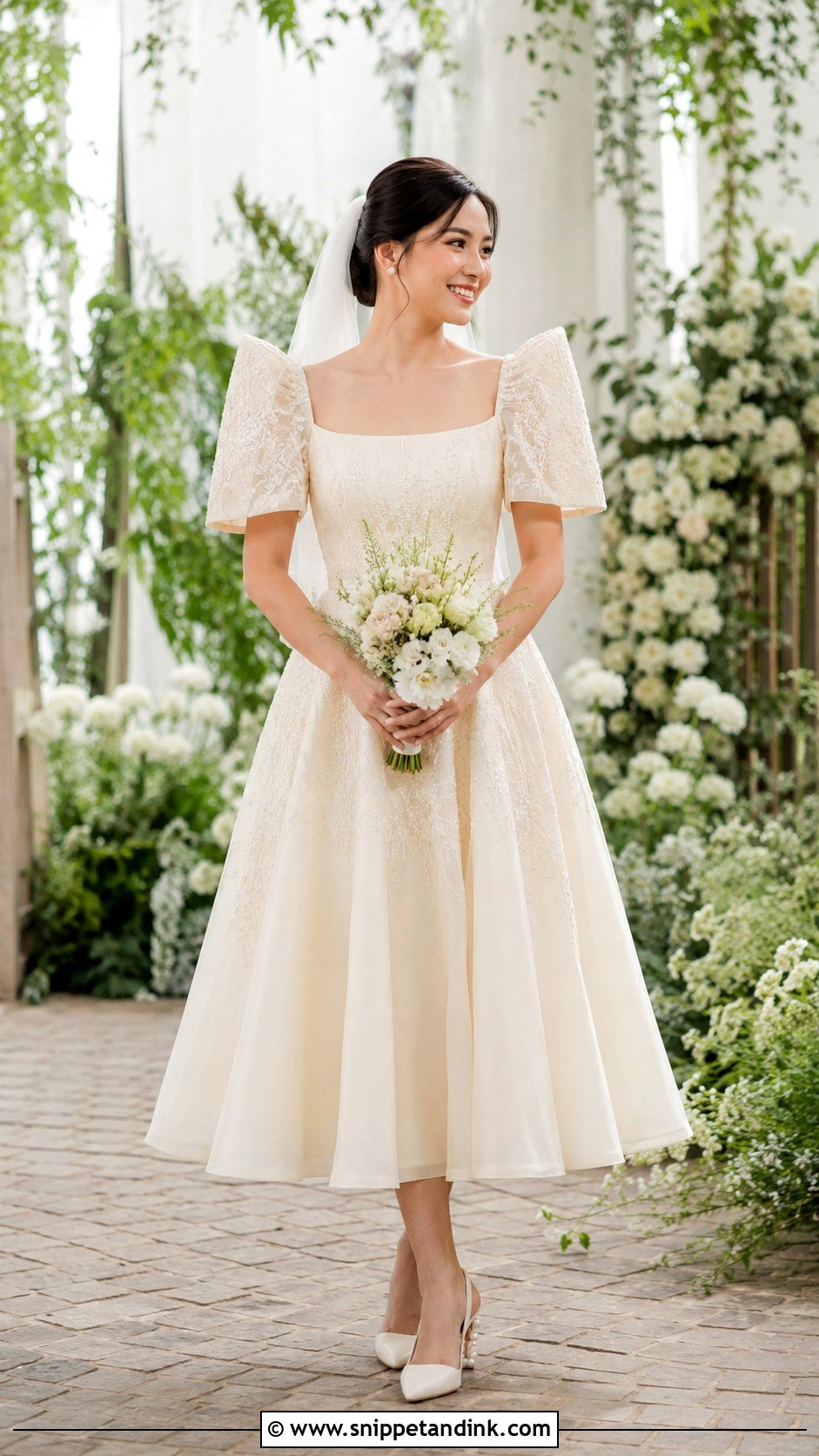 Tea Length Filipiniana Wedding Dress - Snippet and Ink - 30 Filipiniana Wedding Dress Ideas