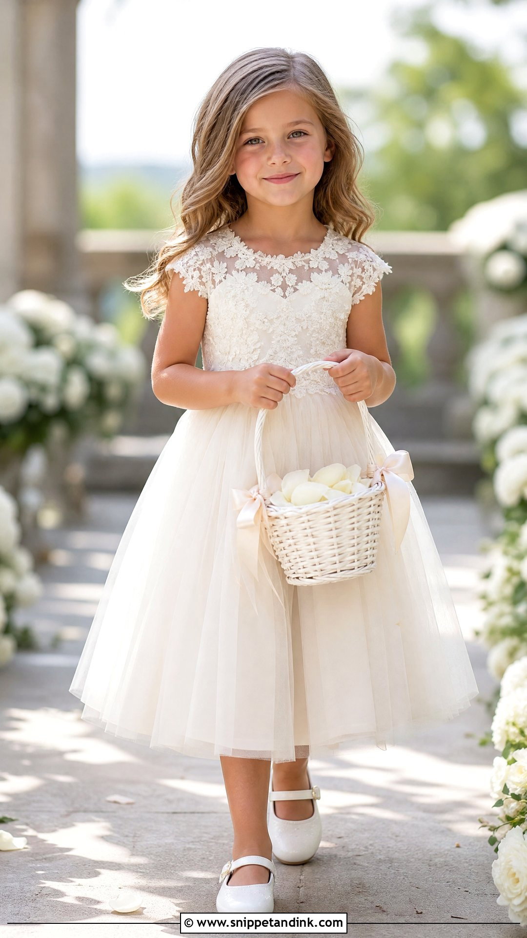 Tea Length Flower Girl Dress - Snippet and Ink - 25 Flowergirls Wedding Dresses