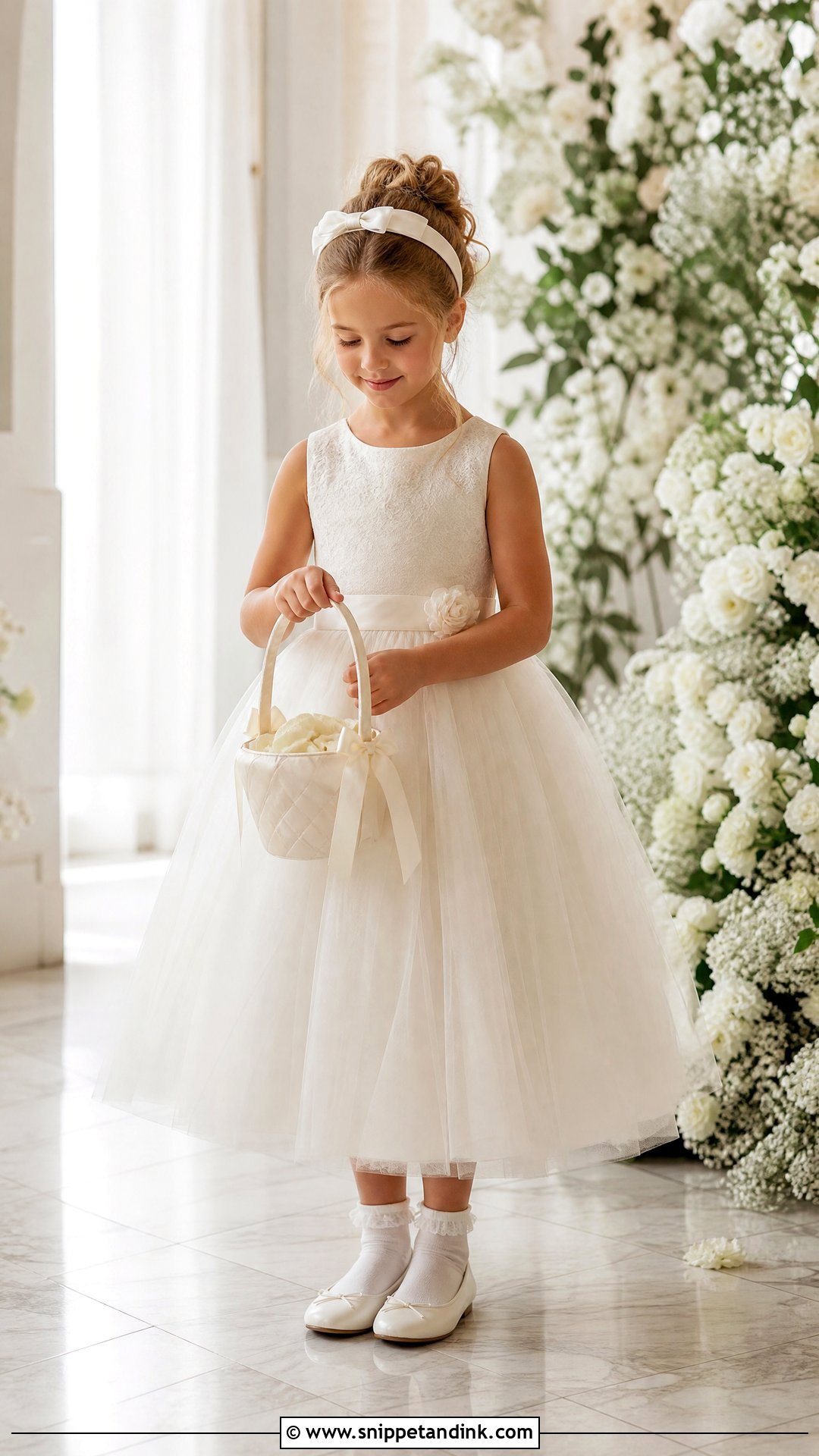 Tea Length Flower Girl Dress - Snippet and Ink - 25 Girl Wedding Dress Ideas