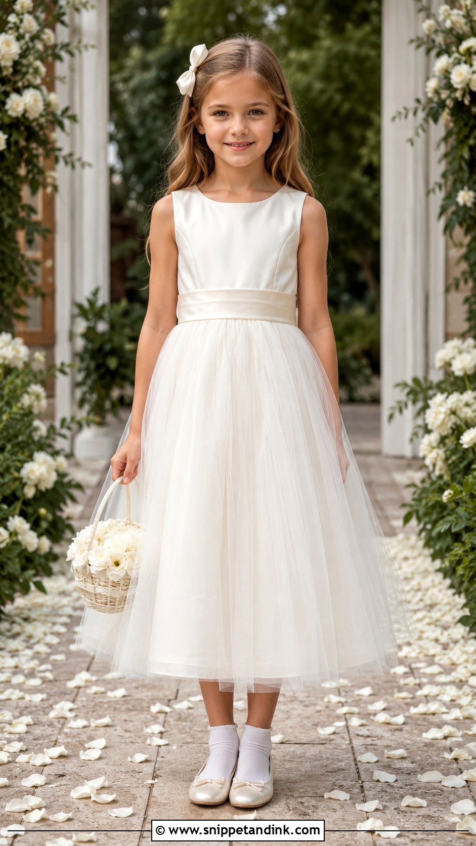 Tea Length Flower Girl Dress - Snippet and Ink - 25 Wedding Dress for Girls Ideas