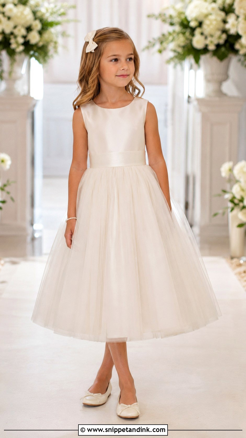 Tea Length Flower Girl Dress - Snippet and Ink - 25 Wedding Dresses for Girls