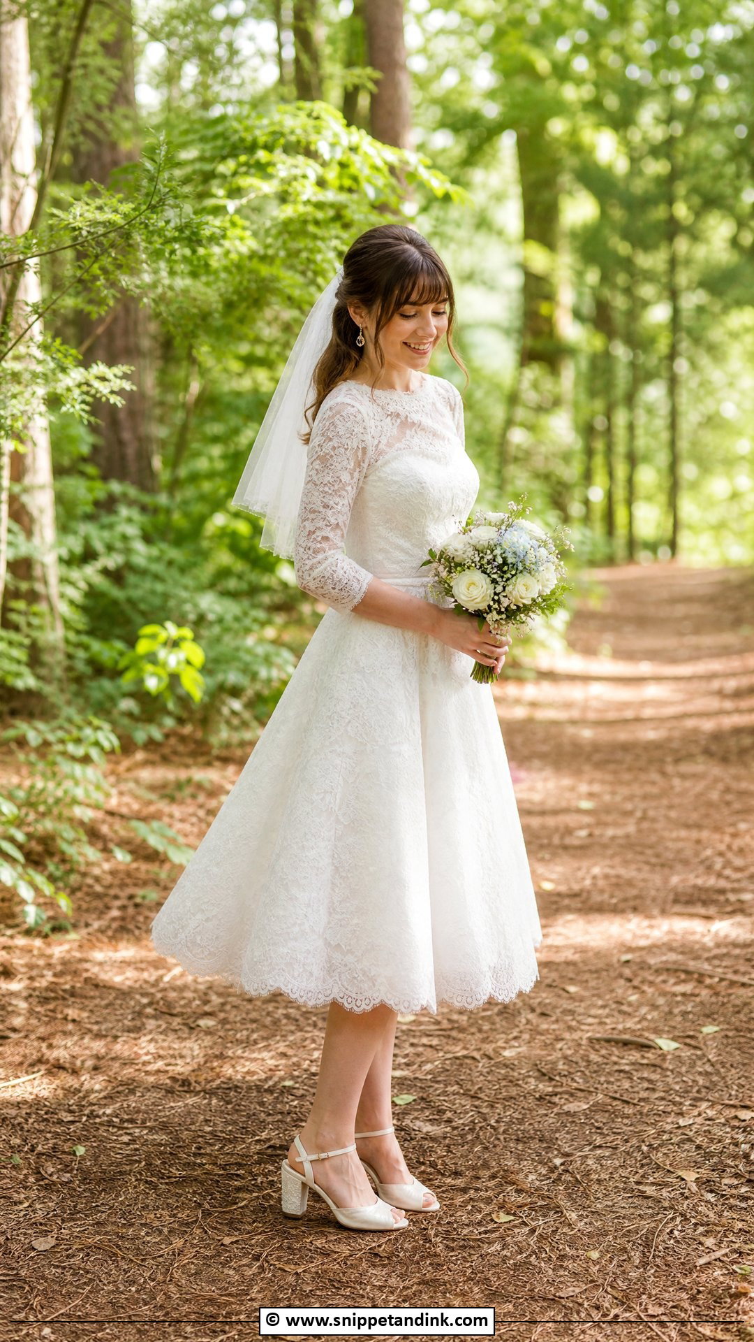 Tea Length Forest Wedding Dress - Snippet and Ink - 35 Forest Wedding Dress Ideas