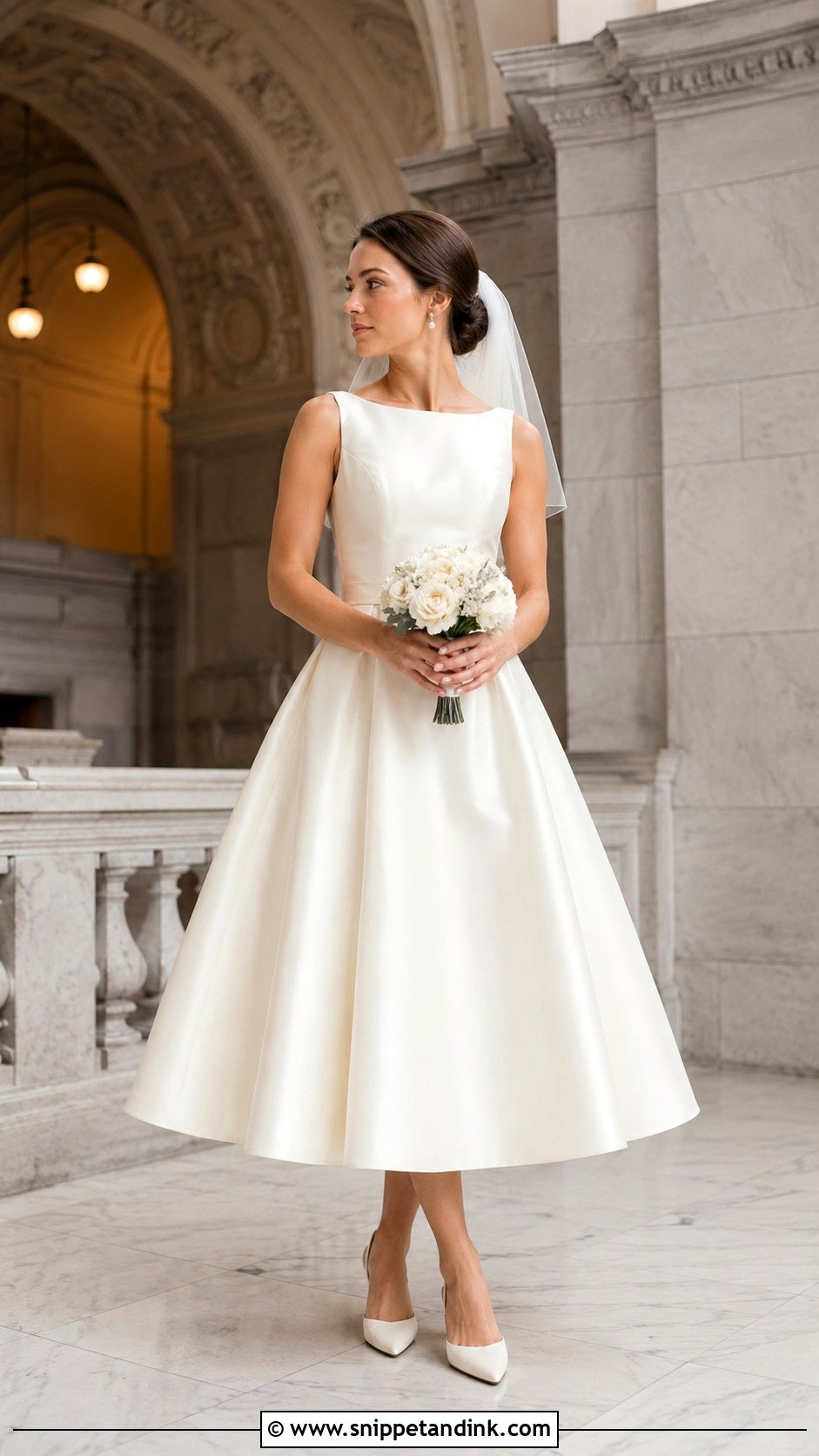 Tea Length Full Skirt Wedding Dress - Snippet and Ink - 20 Full Wedding Dresses