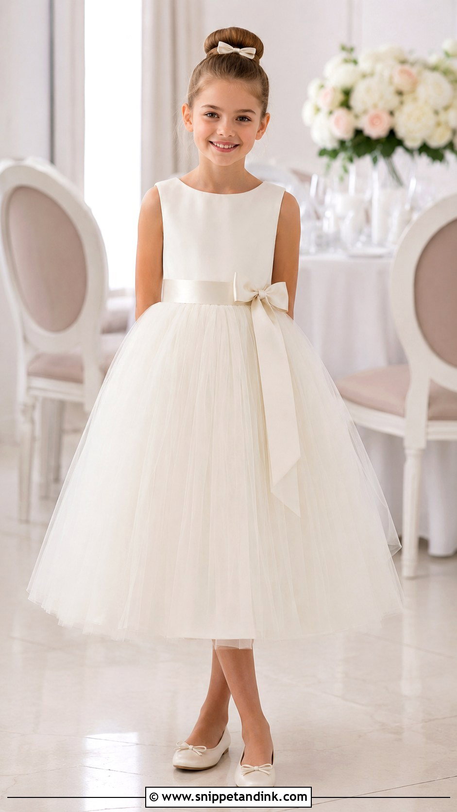 Tea Length Girls Wedding Dress - Snippet and Ink - 25 Girls Wedding Dresses