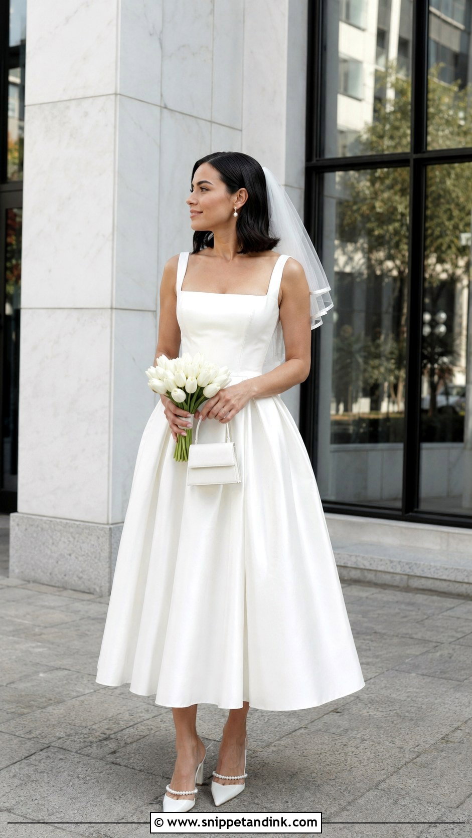 Tea Length Giselle Wedding Dress - Snippet and Ink - 20 Giselle Wedding Dress Ideas