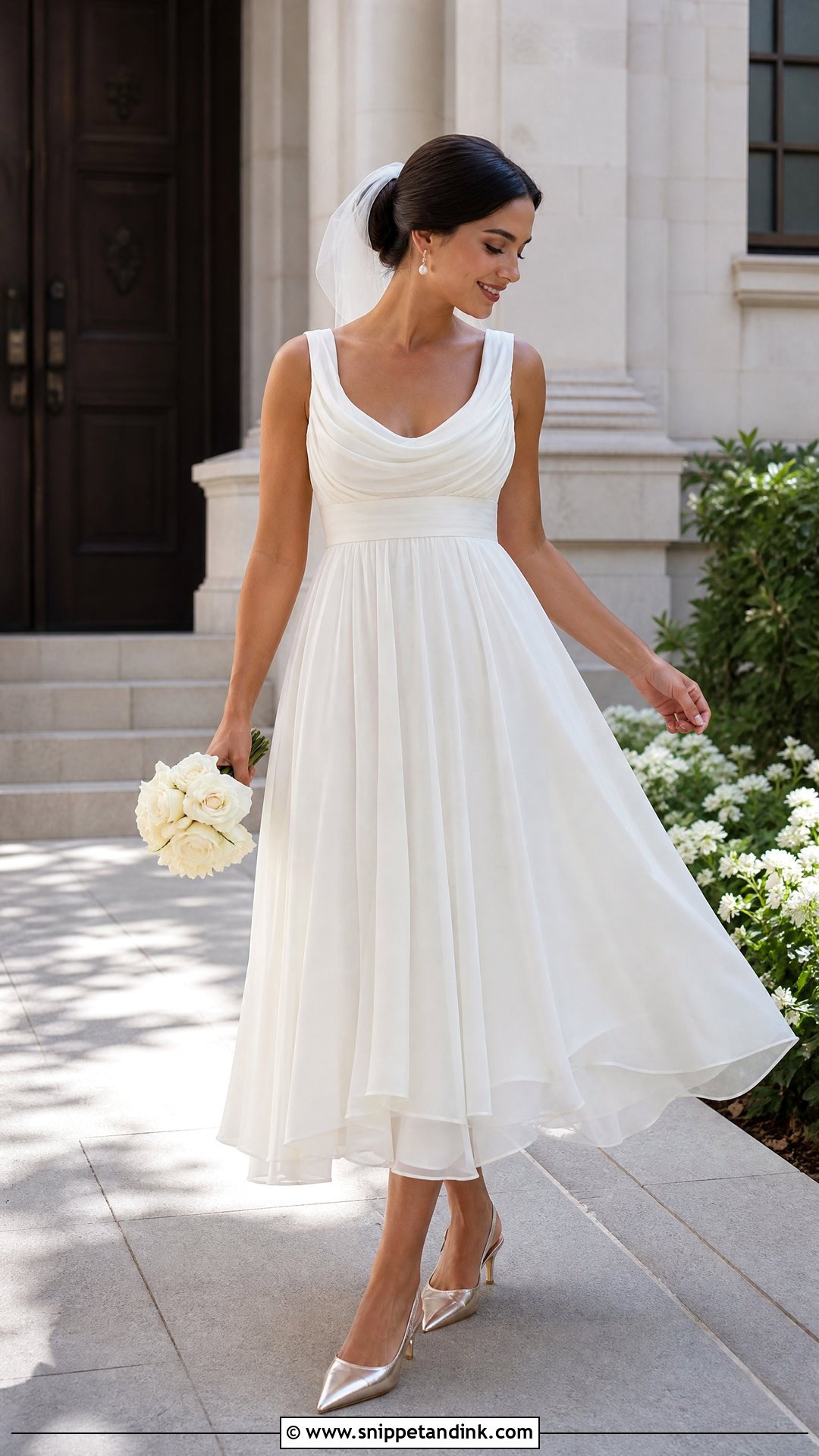 Tea Length Greek Style Wedding Dress - Snippet and Ink - 25 Greek Style Wedding Dress Ideas