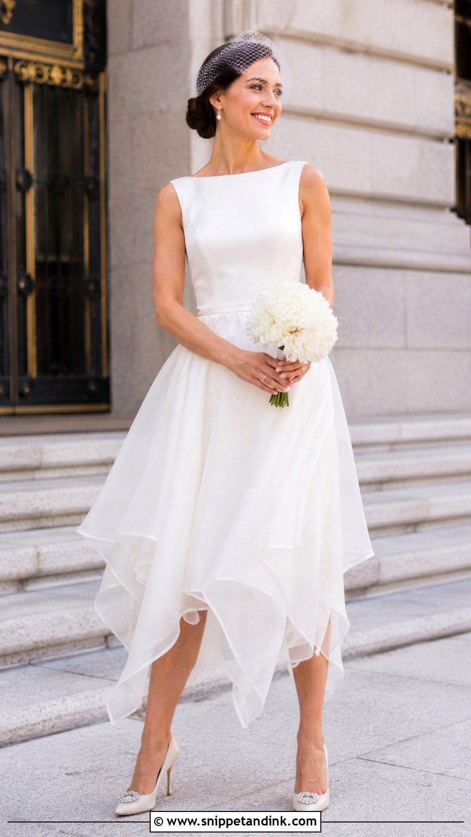 Tea Length Handkerchief Wedding Dress - Snippet and Ink - 20 Handkerchief Wedding Dress Ideas
