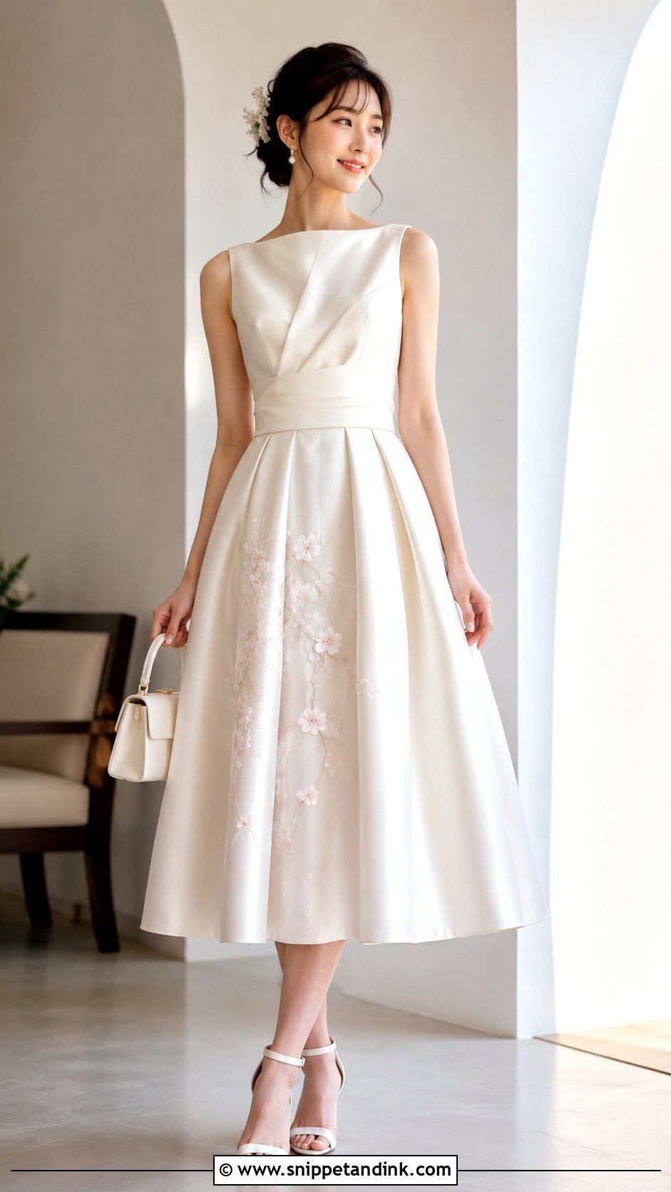 Tea Length Japanese Wedding Dress - Snippet and Ink - 20 Modern Japanese Wedding Dress Ideas