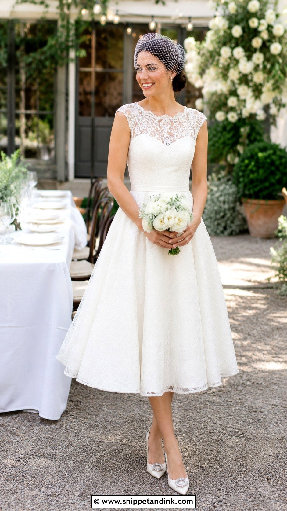 Tea Length June Wedding Dress - Snippet and Ink - 20 June Wedding Dress Ideas