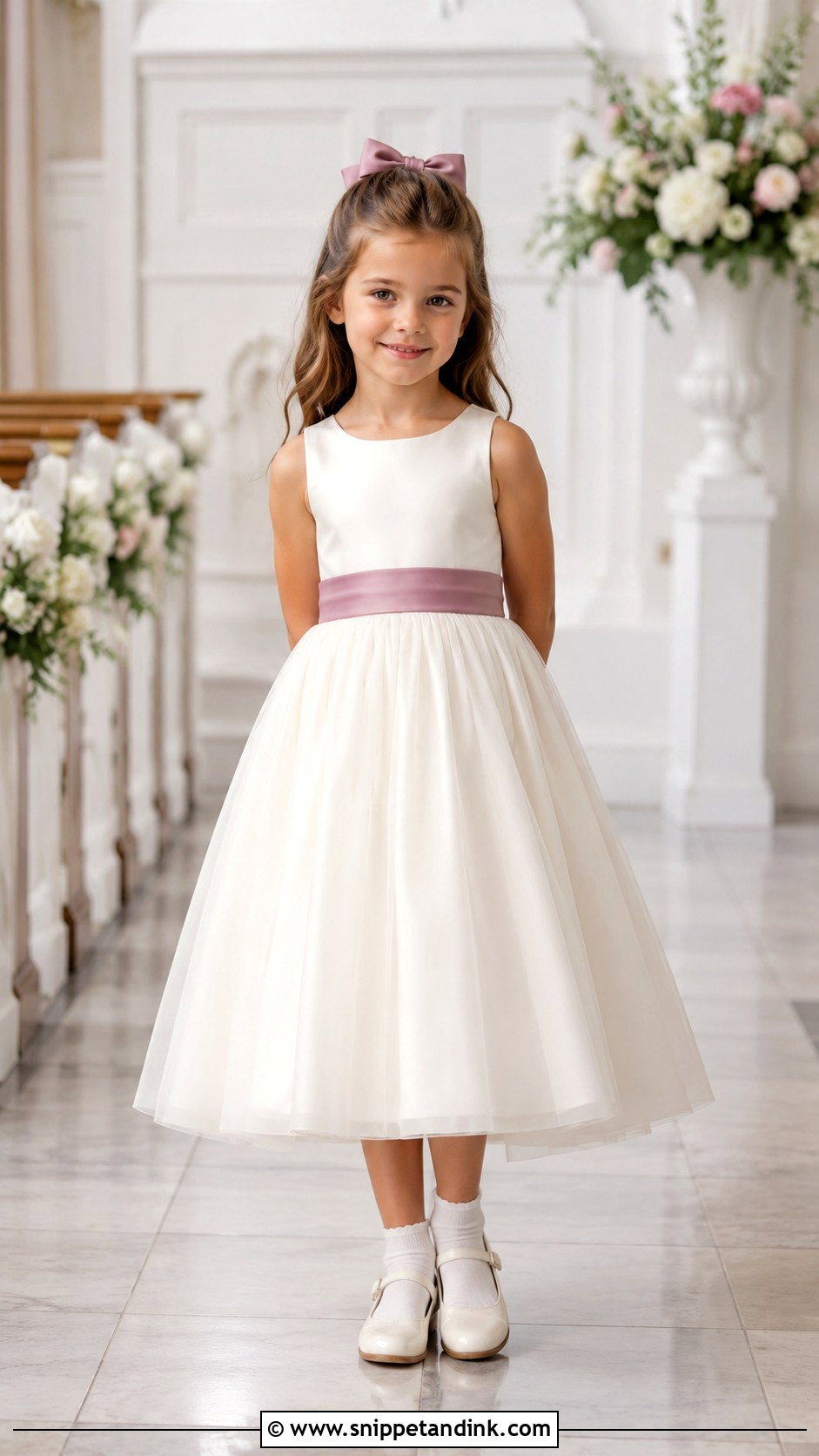 Tea Length Kids Bridal Dress - Snippet and Ink - 20 Kids Bridal Dress Ideas