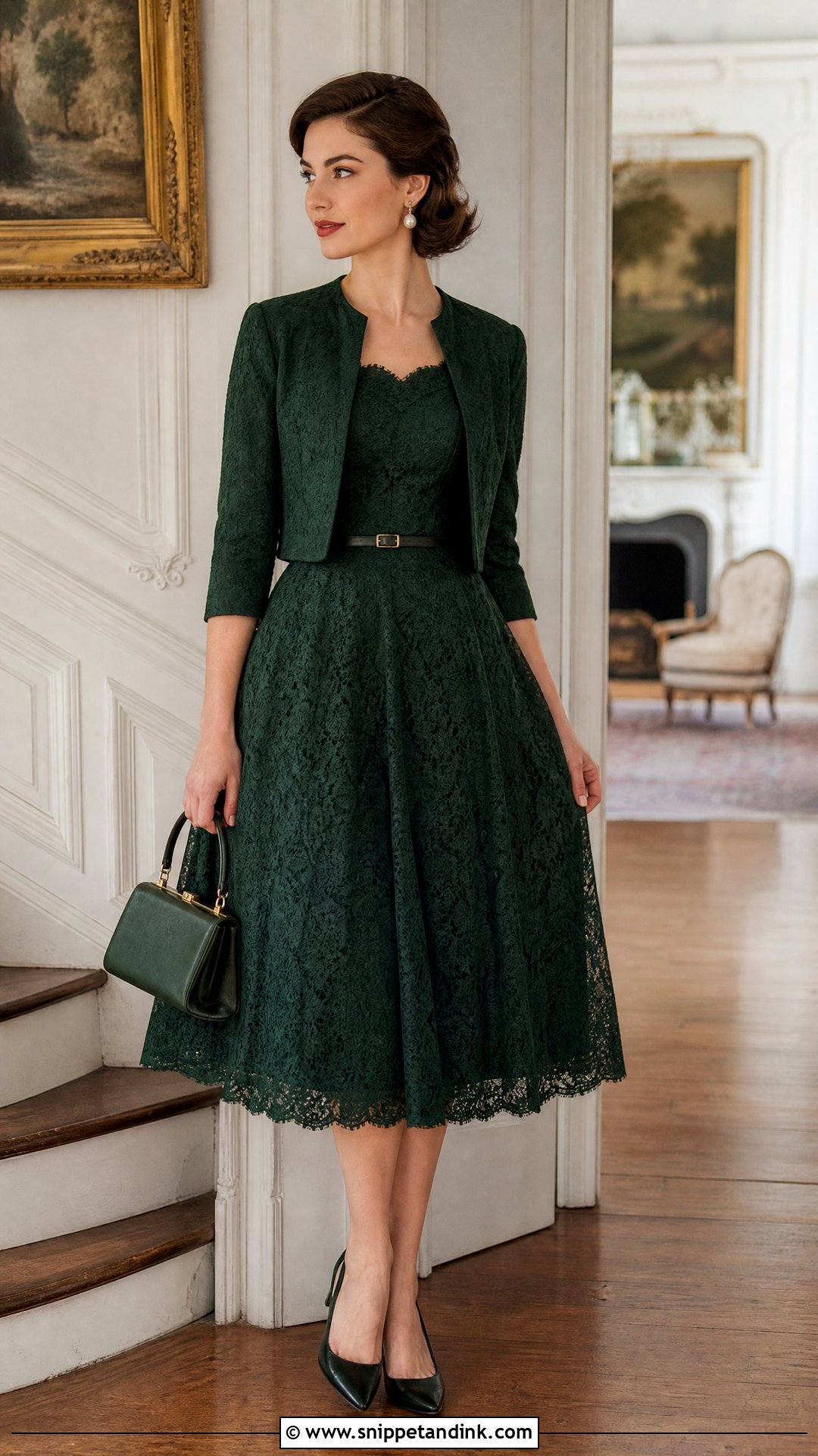 Tea Length Lace Dress for Vintage Wedding - Snippet and Ink - 20 Lace Dress for Wedding Ideas