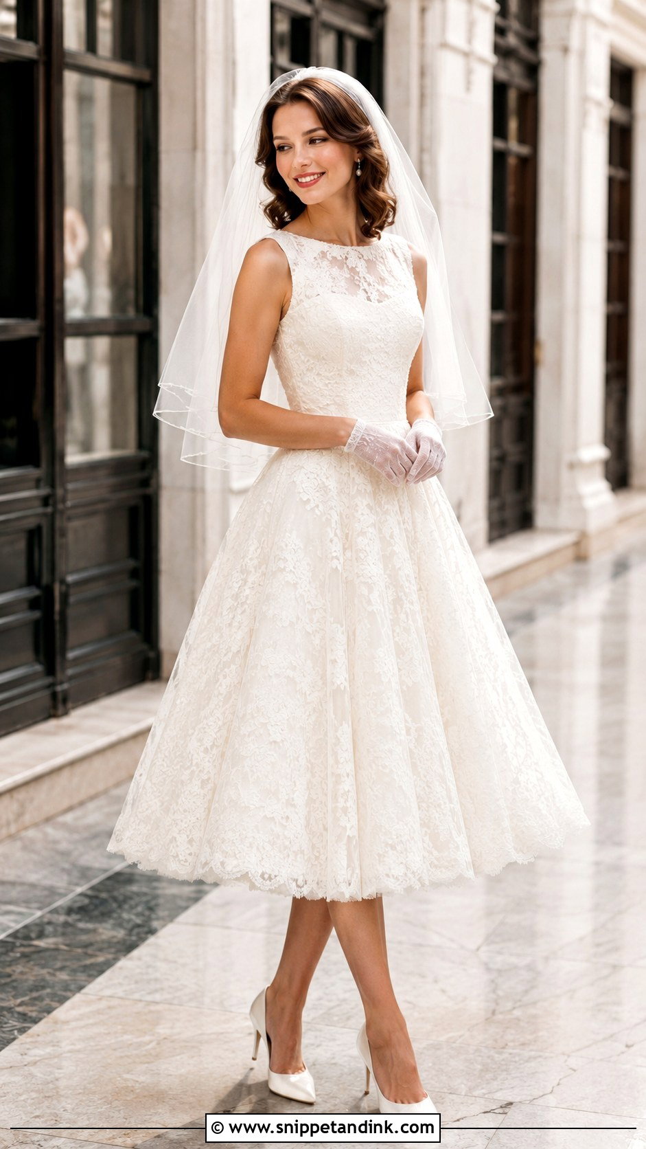 Tea Length Lace Wedding Dress - Snippet and Ink - 20 2010s Wedding Dress Ideas