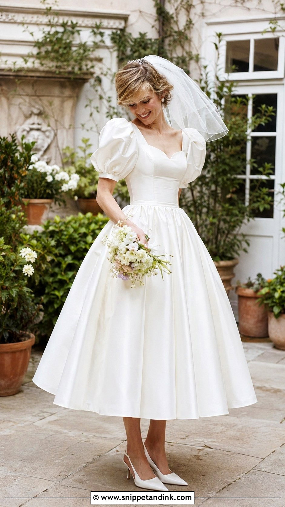Tea Length Lady Diana Wedding Dress - Snippet and Ink - 20 Lady Diana Wedding Dress Ideas