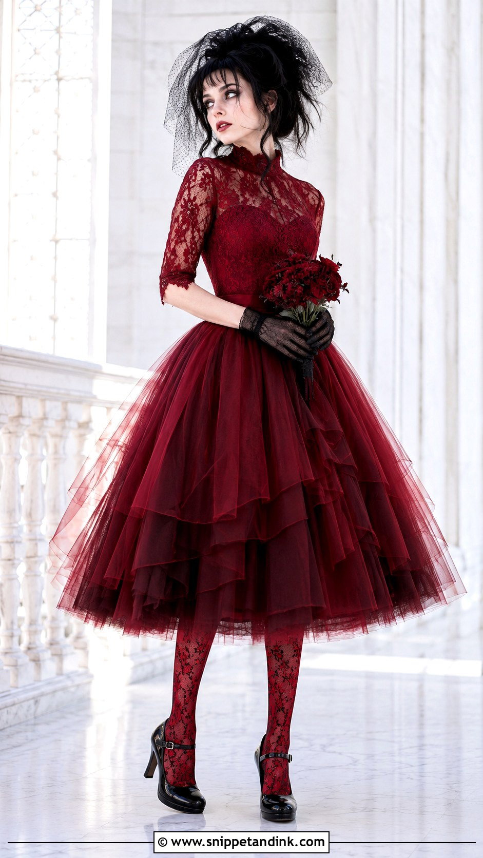 Tea Length Lydia Deetz Wedding Dress - Snippet and Ink - 20 Lydia Deetz Wedding Dress Ideas