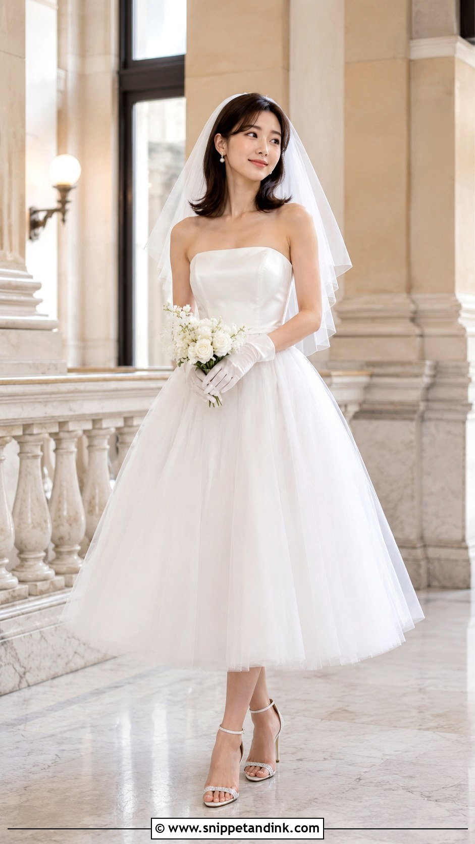 Tea Length Manhwa Wedding Dress - Snippet and Ink - 20 Manhwa Wedding Dress Ideas