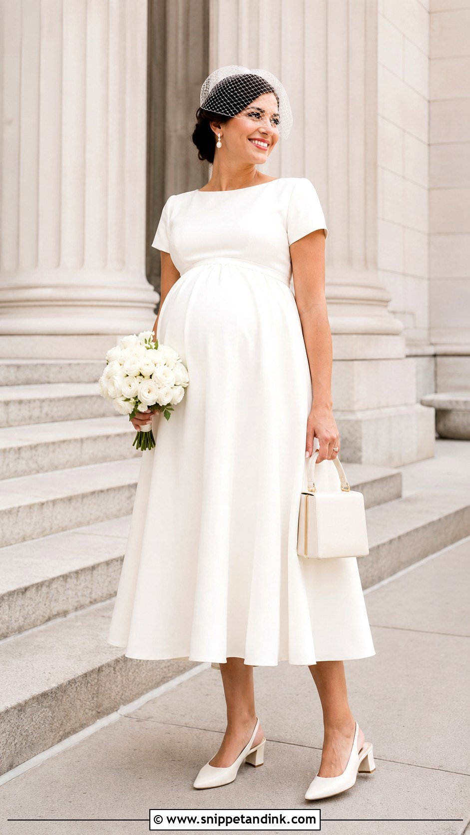 Tea Length Maternity Wedding Dress - Snippet and Ink - 20 Maternity Wedding Dresses Pregnant Brides
