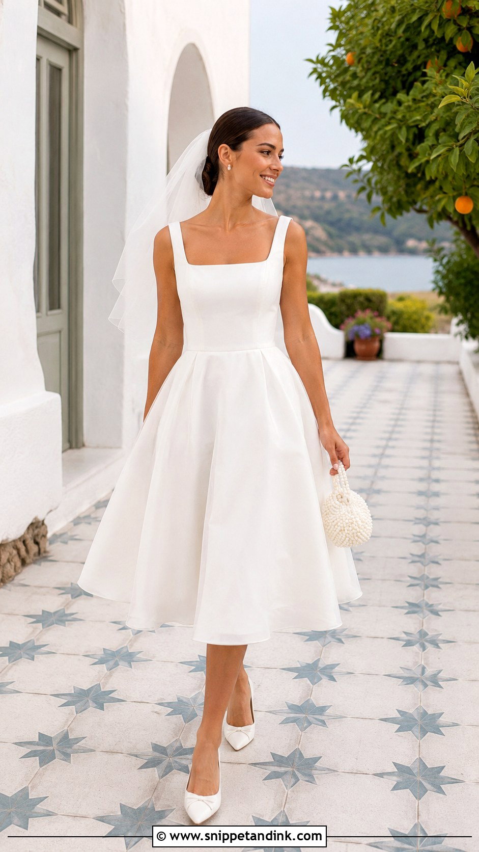 Tea Length Mediterranean Wedding Dress - Snippet and Ink - 20 Mediterranean Wedding Dress Ideas