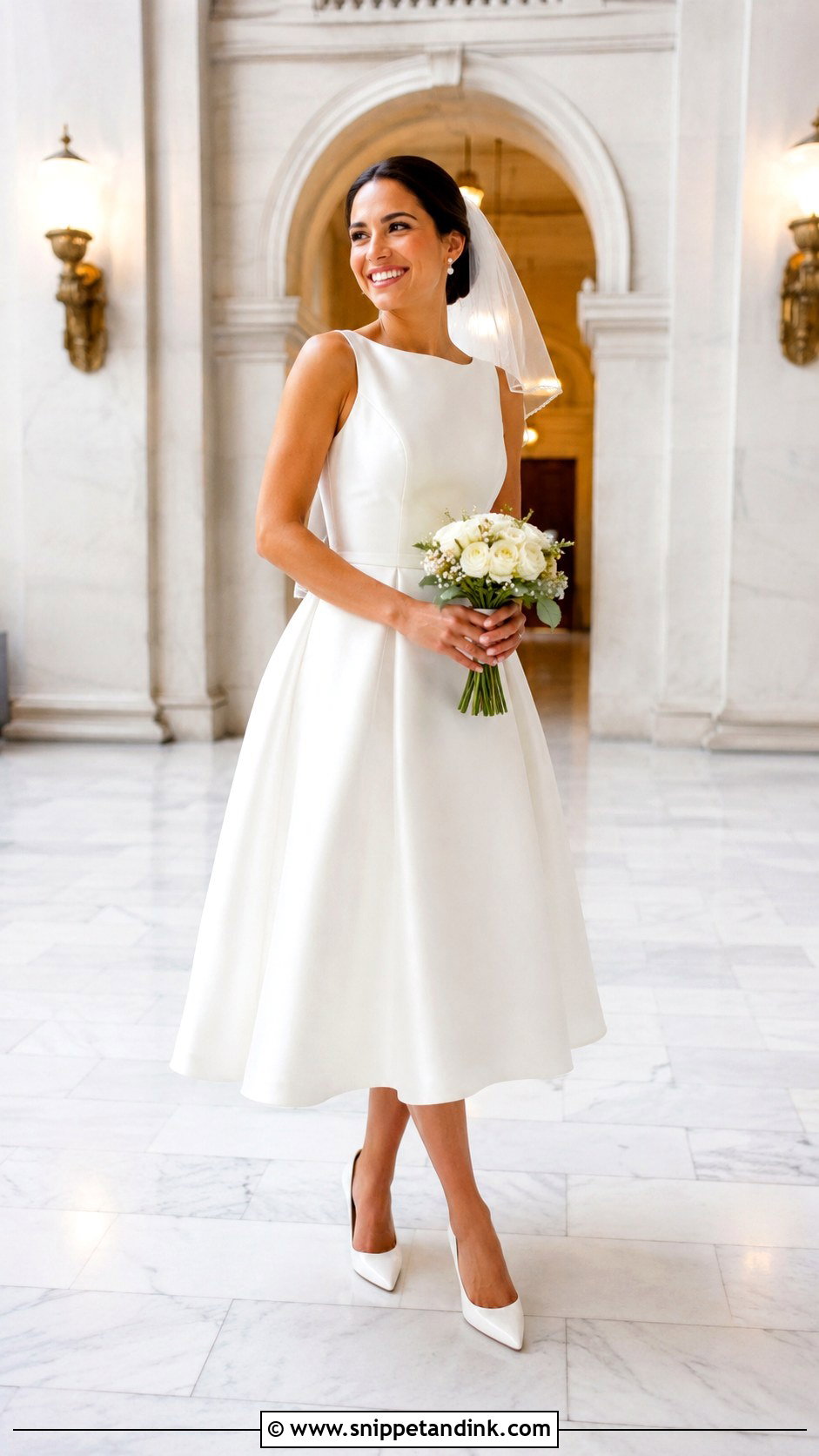 Tea Length Mikado Wedding Dress - Snippet and Ink - 25 Mikado Wedding Dress Ideas