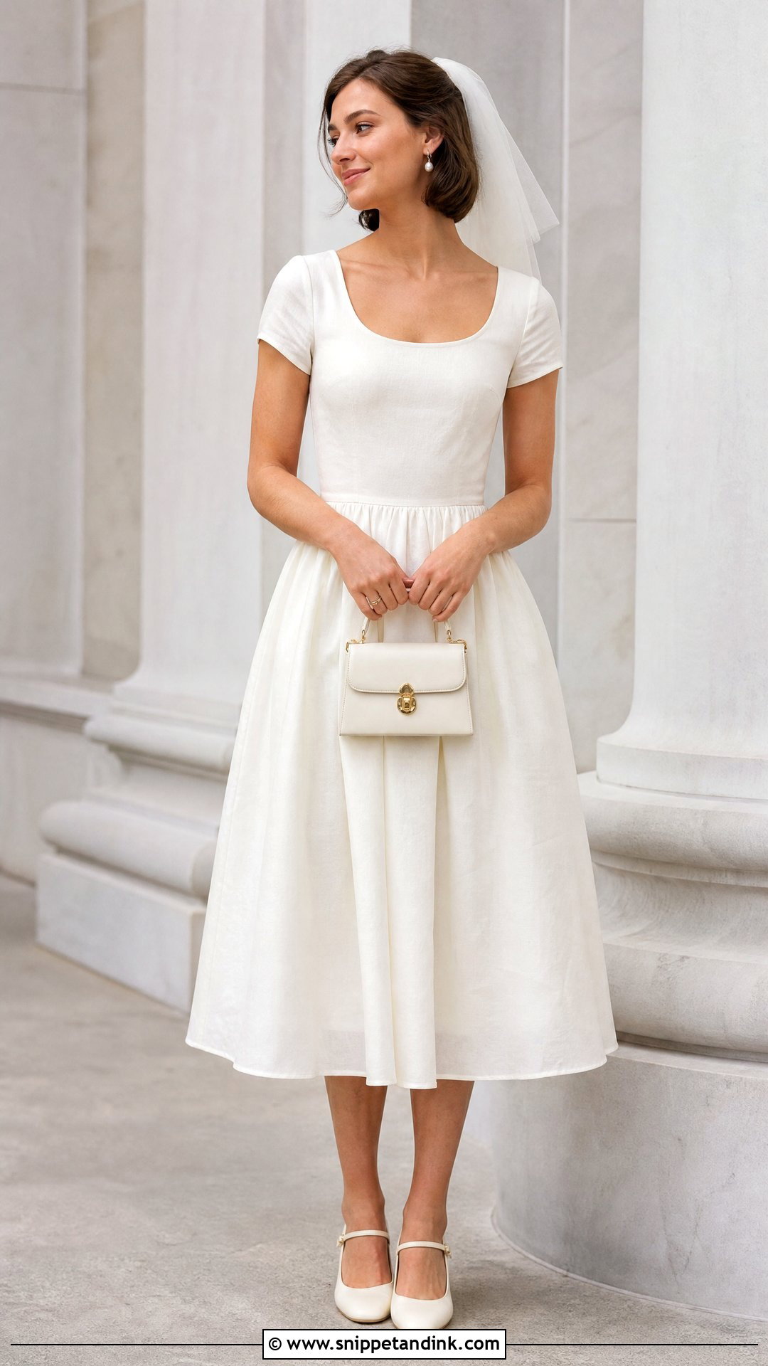 Tea Length Muslin Wedding Dress - Snippet and Ink - 20 Muslin Wedding Dress Ideas