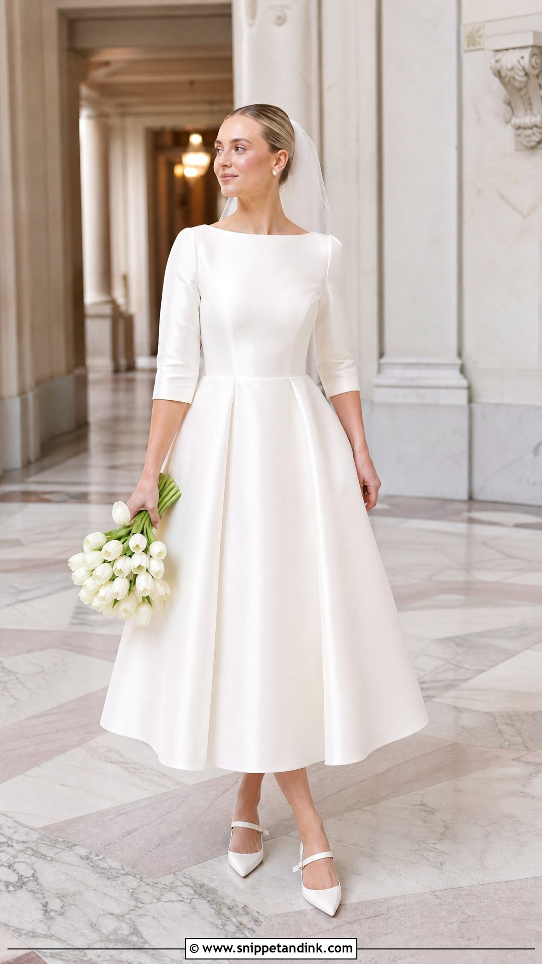 Tea Length Nordic Wedding Dress - Snippet and Ink - 25 Nordic Wedding Dress Ideas