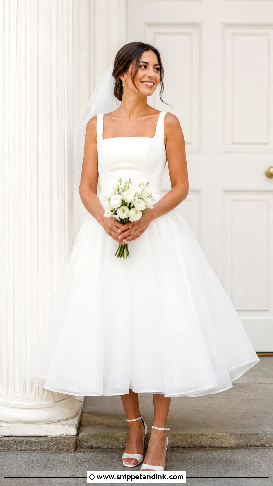 Tea Length Organza Wedding Dress - Snippet and Ink - 30 Organza Wedding Dress Ideas