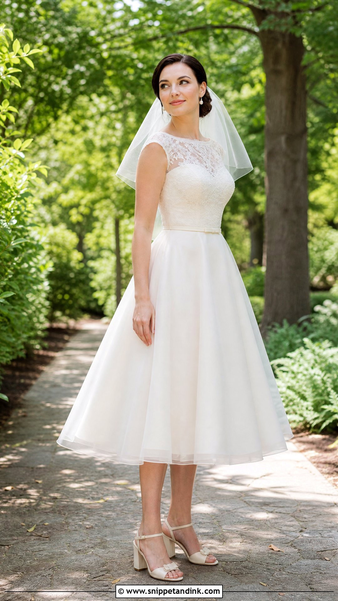Tea Length Outdoor Wedding Dress - Snippet and Ink - 20 Wedding Dress for Outdoor Wedding Ideas