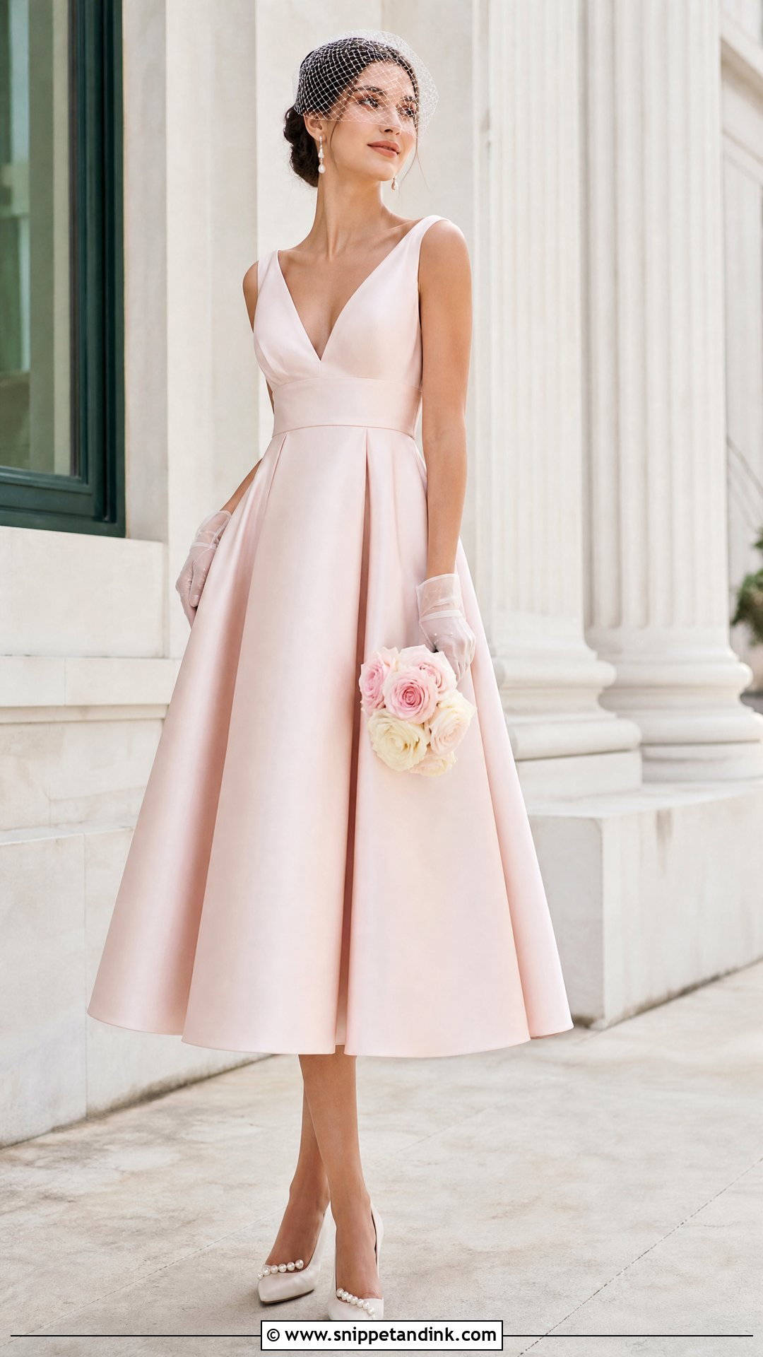 Tea Length Penelope Wedding Dress - Snippet and Ink - 20 Penelope Wedding Dress Ideas