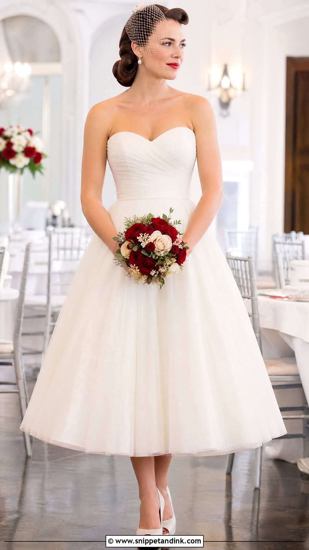 Tea Length Pin Up Wedding Dress - Snippet and Ink - 20 Pin Up Wedding Dress Ideas