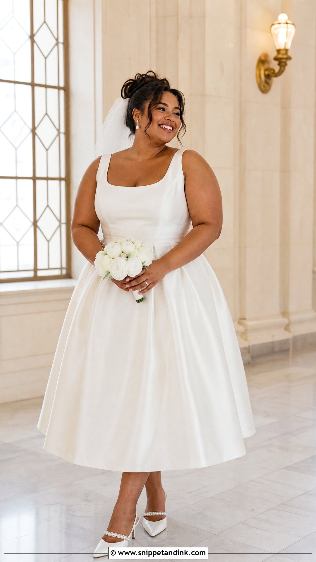 Tea Length Plus Size Wedding Dress - Snippet and Ink - 20 Plus Sized Wedding Dress Ideas