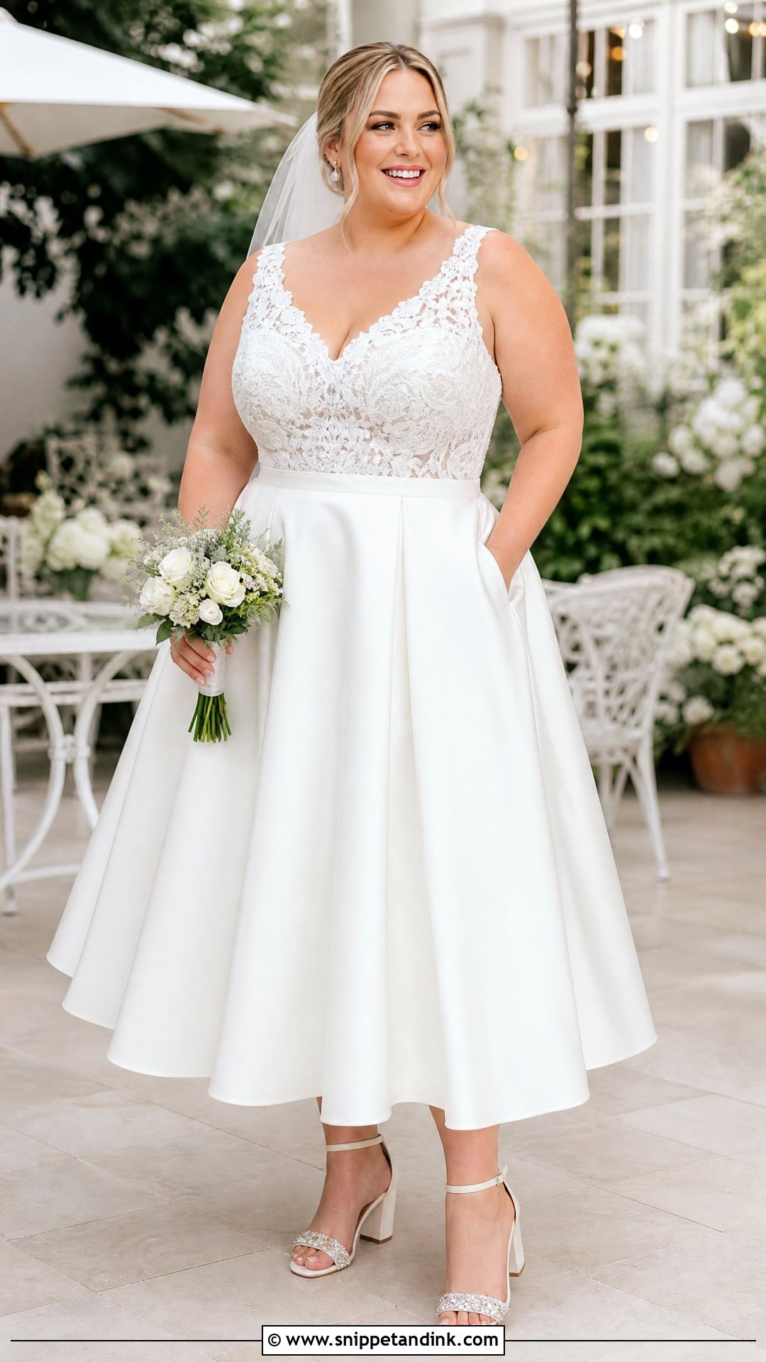Tea Length Plus Size Wedding Gown - Snippet and Ink - 20 Wedding Gowns for Plus Size Brides