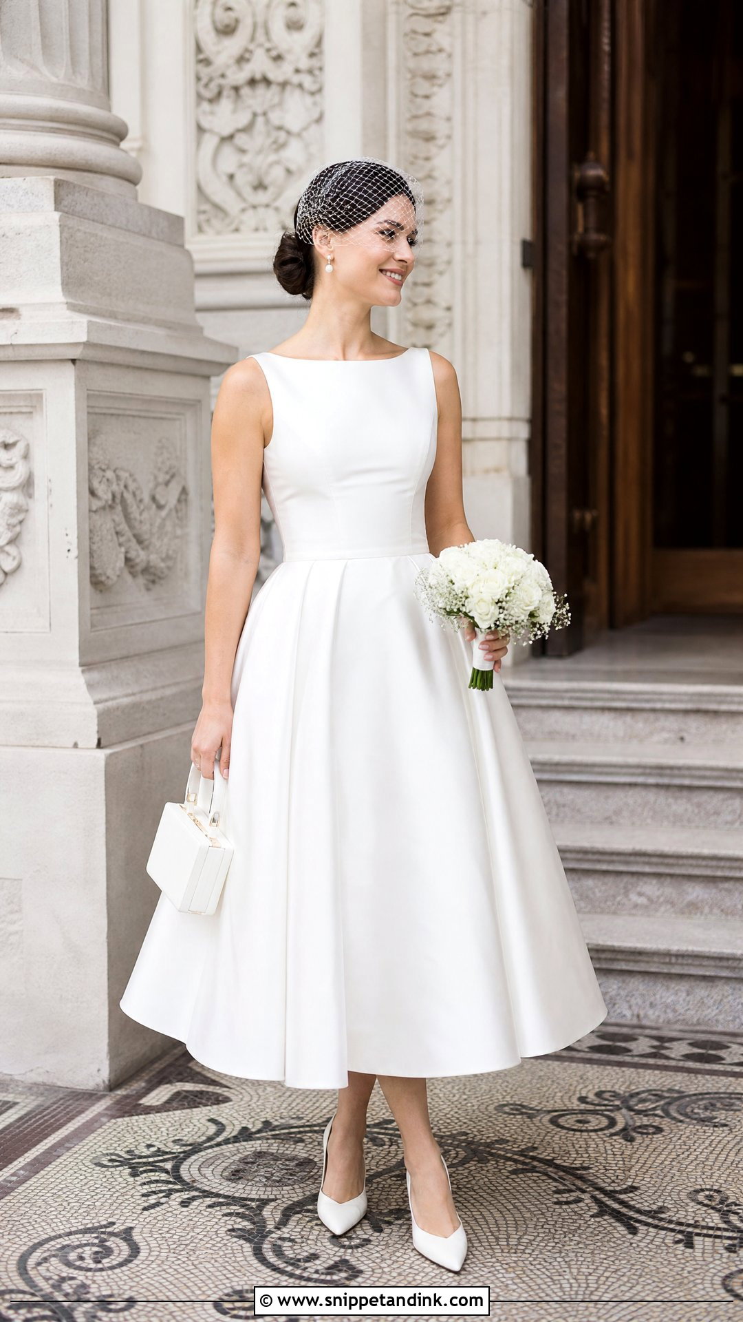 Tea Length Registry Wedding Dress Outfit - Snippet and Ink - 20 Registry Wedding Outfit Ideas