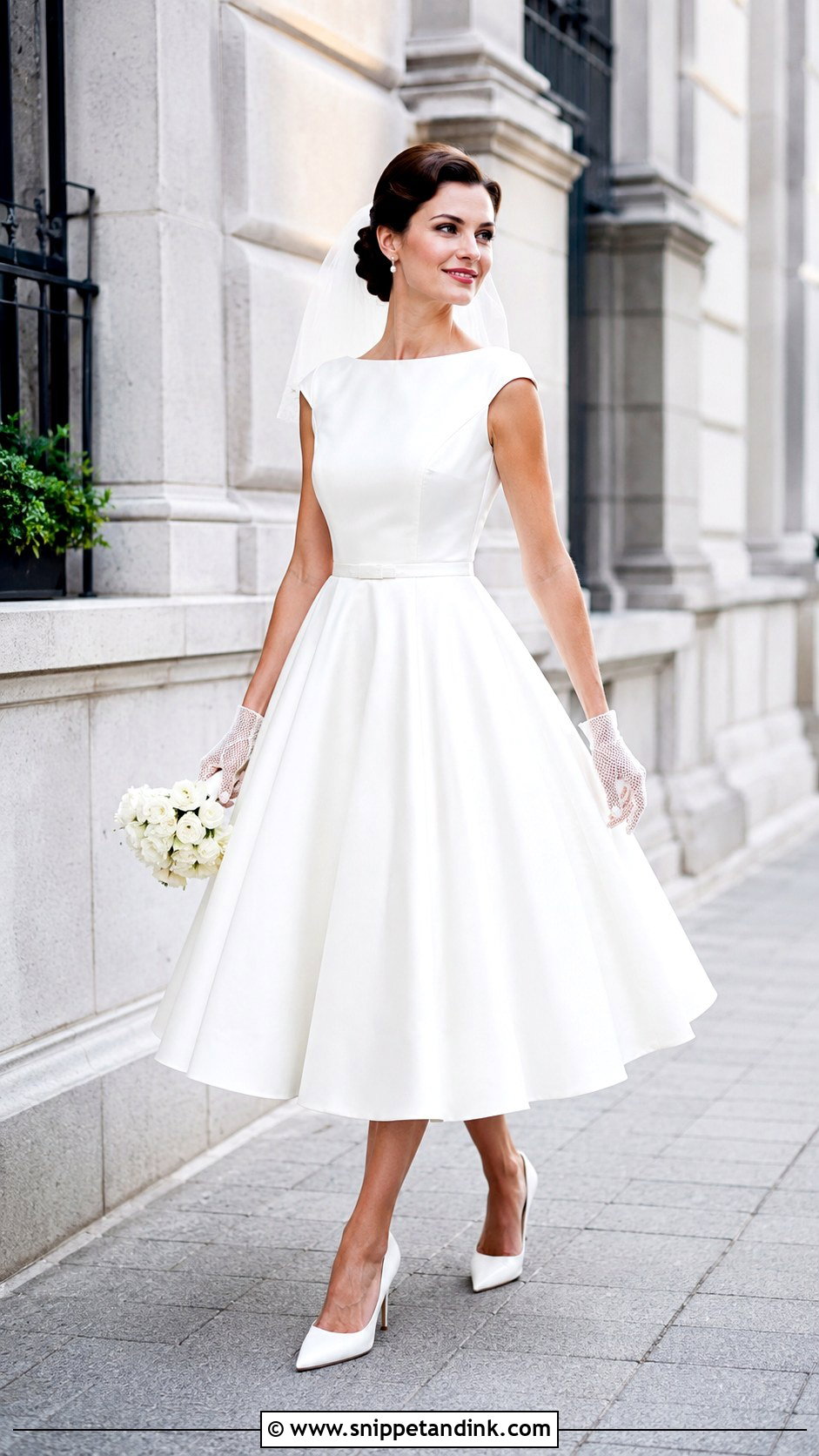 Tea Length Registry Wedding Dress - Snippet and Ink - 25 Registry Wedding Dress Ideas