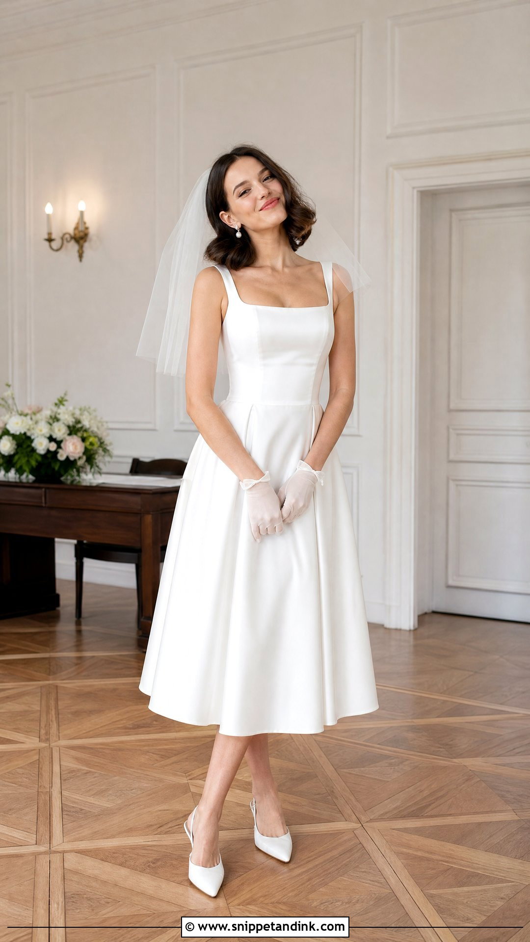 Tea Length Satin Wedding Dress - Snippet and Ink - 20 Plain Satin Wedding Dress Ideas