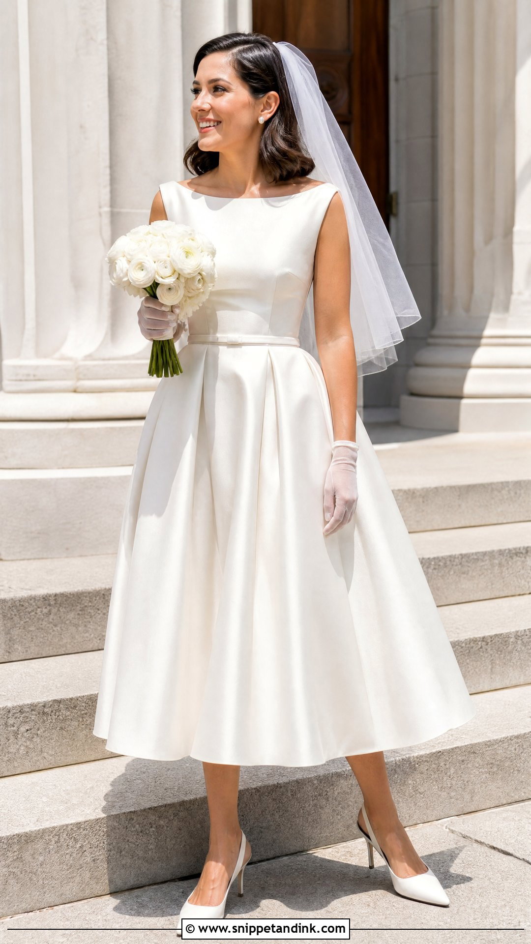 Tea Length Satin Wedding Dress - Snippet and Ink - 20 Vintage Silk Satin Wedding Dress Bridal Gowns