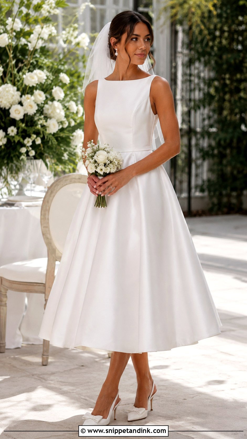 Tea Length Satin Wedding Dress - Snippet and Ink - 20 Simple Elegant Wedding Dress Classy Chic Ideas