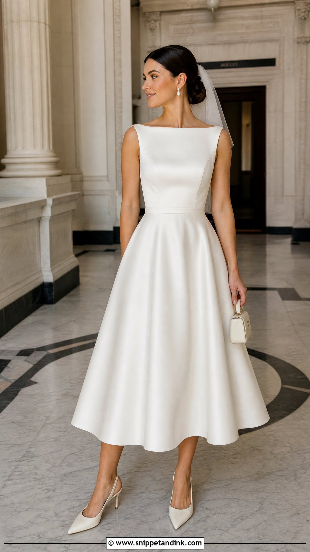 Tea Length Satin Wedding Gown - Snippet and Ink - 20 Simple Wedding Gowns Elegant Classy