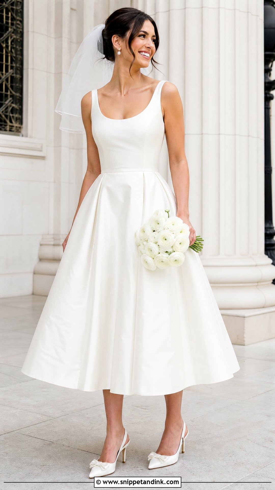 Tea Length Silk Bridal Dress - Snippet and Ink - 20 Silk Bridal Dress Ideas