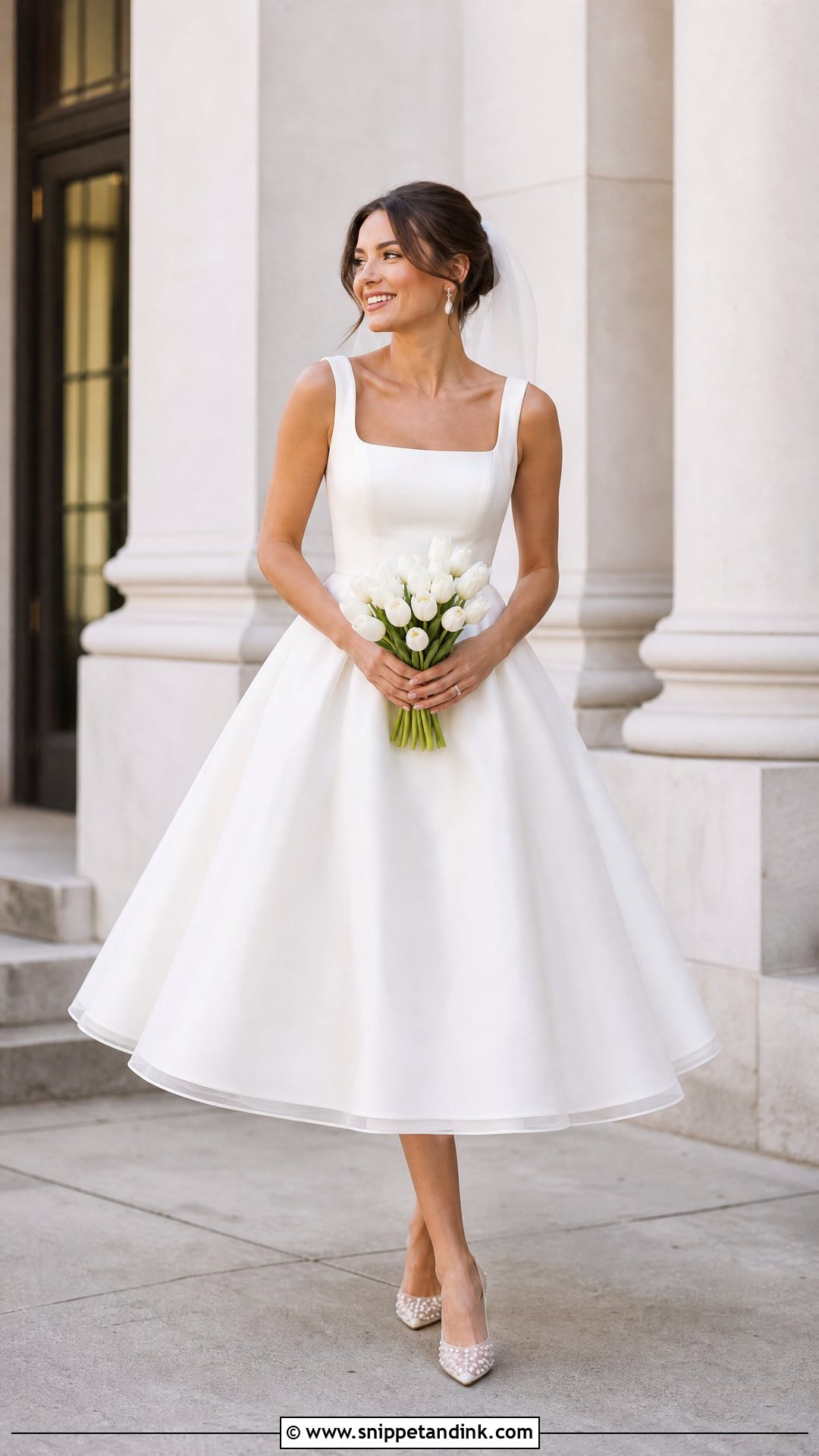 Tea Length Silk Organza Wedding Dress - Snippet and Ink - 20 Silk Organza Wedding Dress Ideas