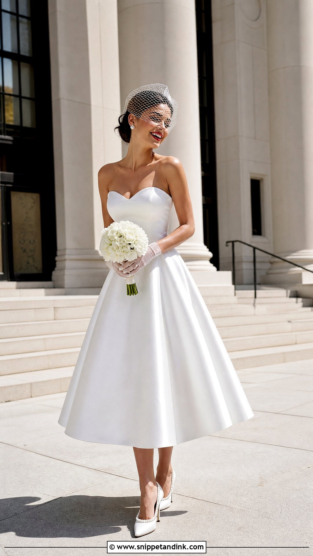 Tea Length Silk Satin Wedding Dress - Snippet and Ink - 20 Silk Satin Wedding Dress Ideas