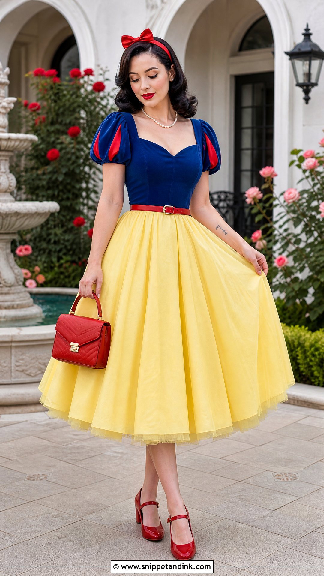 Tea Length Snow White Gown - Snippet and Ink - 20 Snow White Gown Ideas