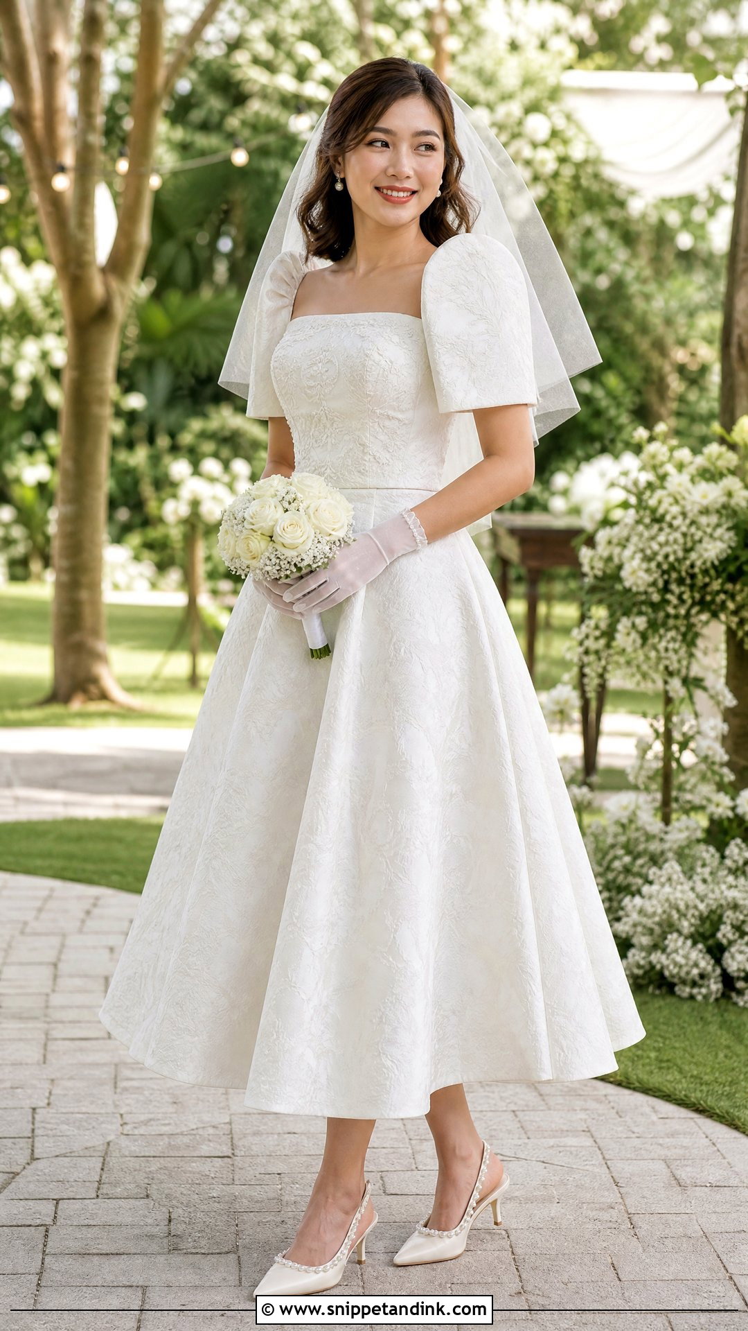 Tea Length Terno Wedding Dress - Snippet and Ink - 20 Philippine Wedding Dress Ideas