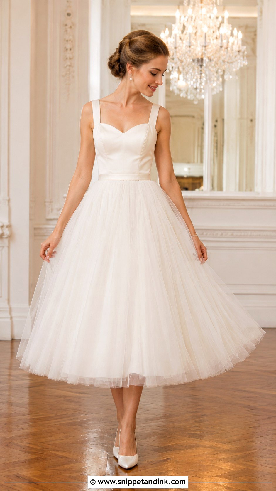 Tea Length Tulle First Dance Dress - Snippet and Ink - 20 First Dance Dress Ideas
