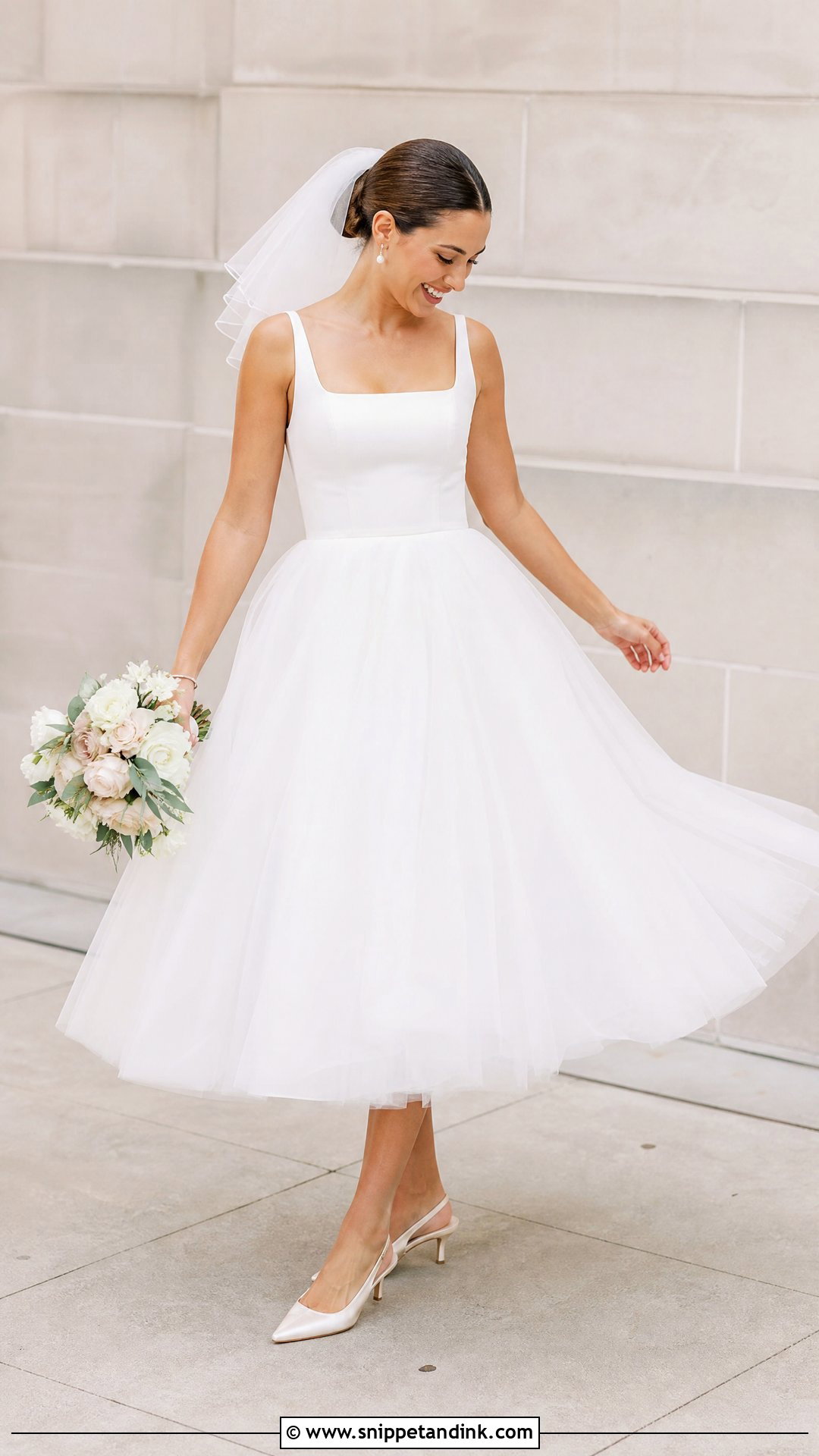 Tea Length Tulle Wedding Dress - Snippet and Ink - 20 Tool Wedding Dress Ideas