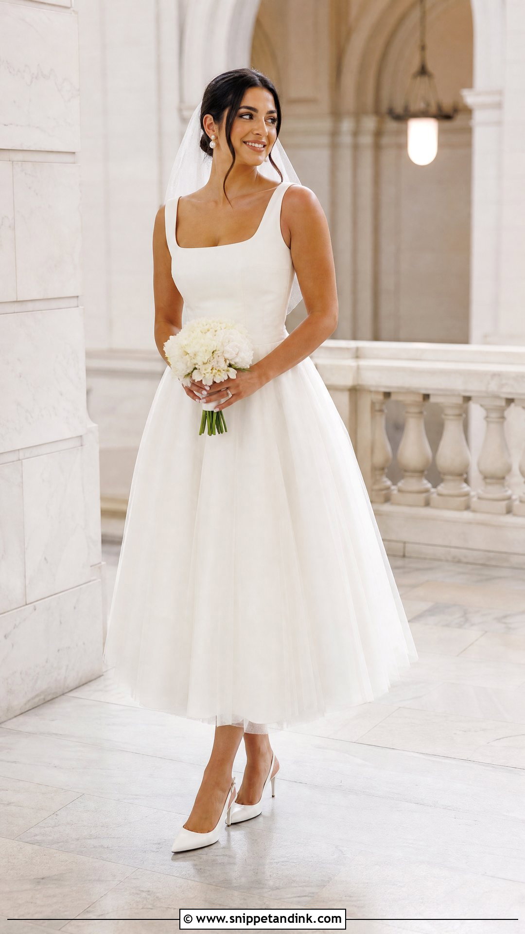 Tea Length Tulle Wedding Dress - Snippet and Ink - 20 Tulle Wedding Dresses