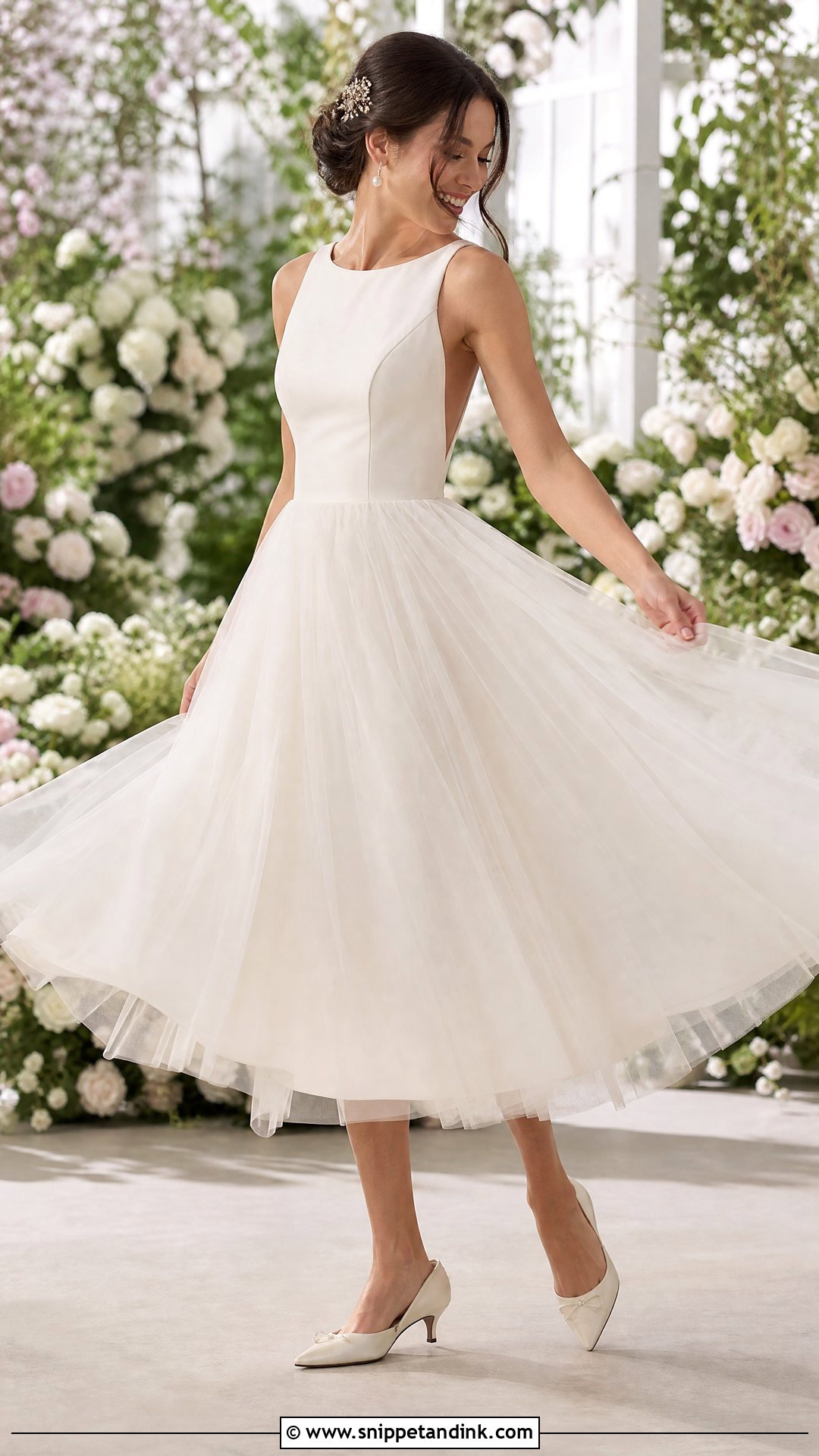 Tea Length Tulle Wedding Dress - Snippet and Ink - 20 Wedding Dress Dance Ideas