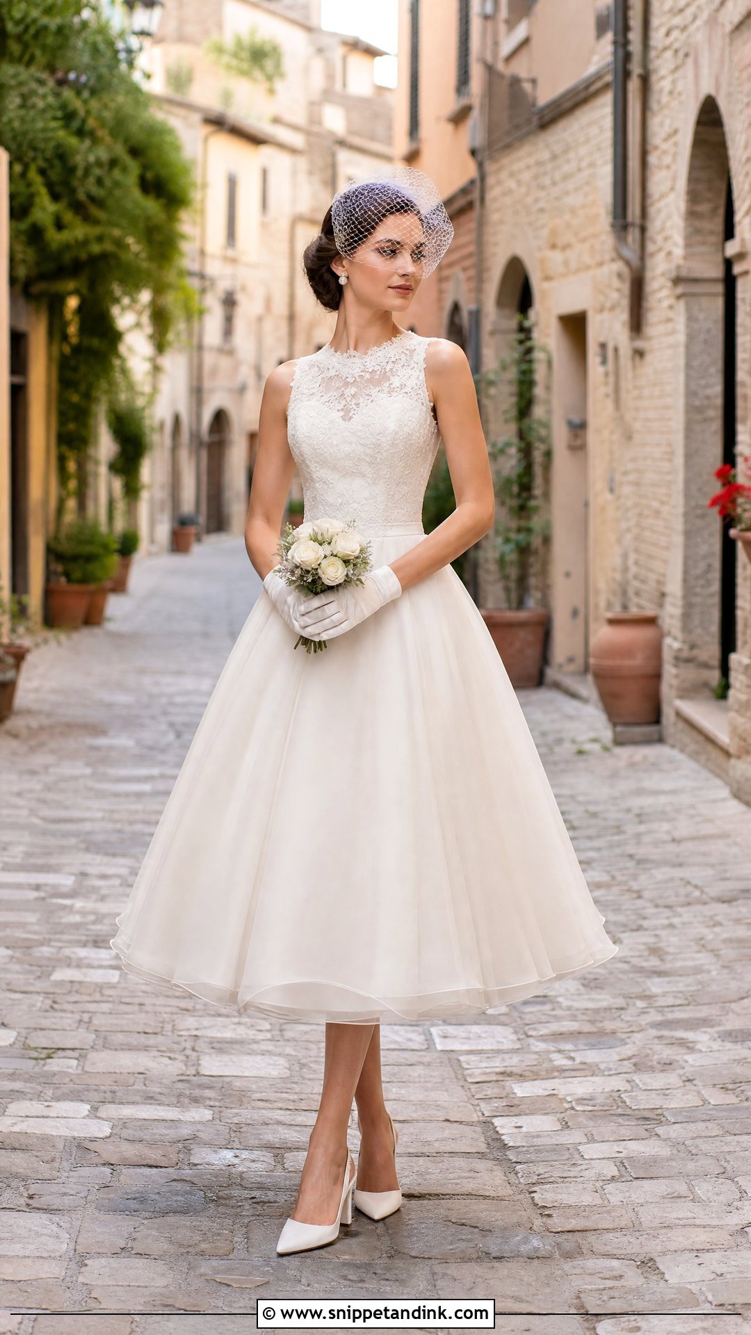 Tea Length Tuscan Wedding Dress - Snippet and Ink - 20 Tuscan Wedding Dress Ideas