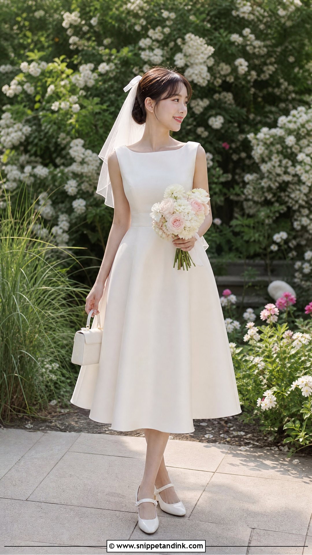 Tea Length Ulzzang Wedding Dress - Snippet and Ink - 20 Ulzzang Wedding Dress Ideas