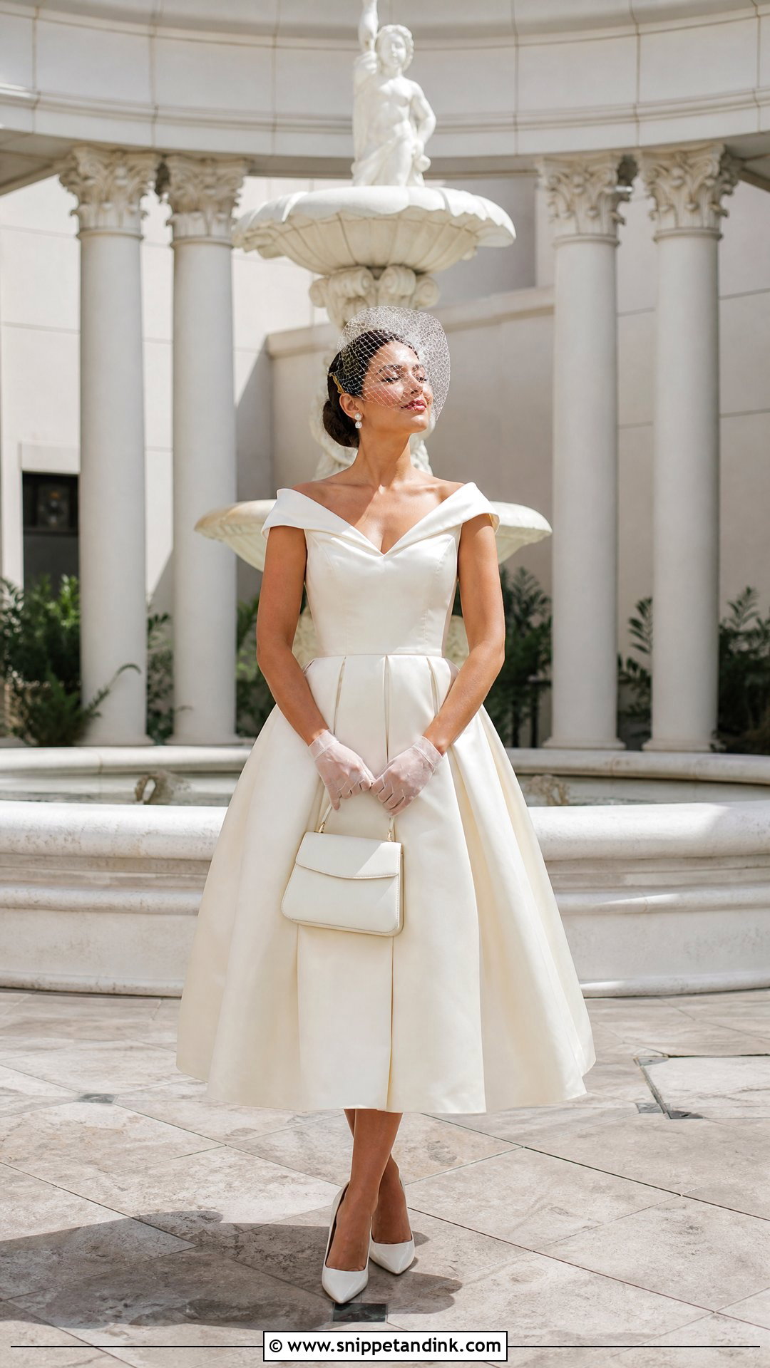 Tea Length Vegas Wedding Dress - Snippet and Ink - 20 Short Vegas Wedding Dresses